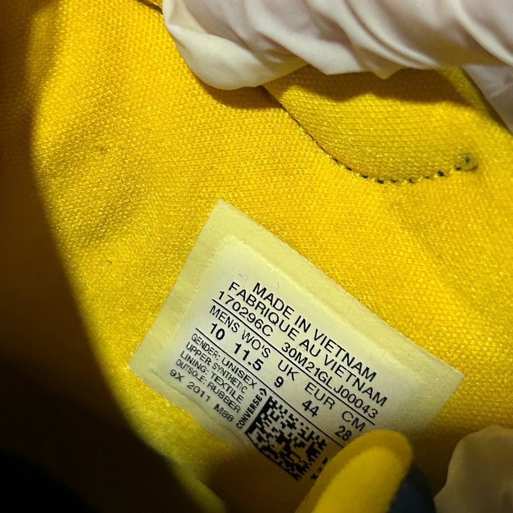 Converse Blue and Yellow Men's Sneakers - Picture 2 of 3